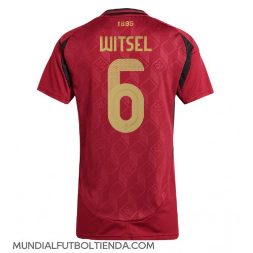 Camiseta Bélgica Axel Witsel #6 Primera Equipación Replica Eurocopa 2024 para mujer mangas cortas